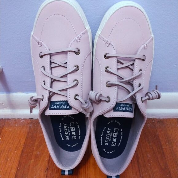 SPERRY Top Sider Crest Vibe Slip On Boat Shoes 9.5W Rose Pink Washable Suede NEW - Picture 4 of 10